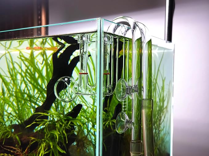 Mini Lily Pipe Set Spin Outflow with Surface Skimmer and Inflow for Nano Long Shallow Tanks (17mm for 5/8'' i.d. (16/22mm) tubing)