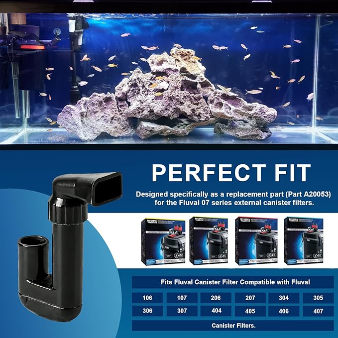 07 Output Nozzle for Fluval 107, 207, 307, 407 Canister Filters - 1 Pack