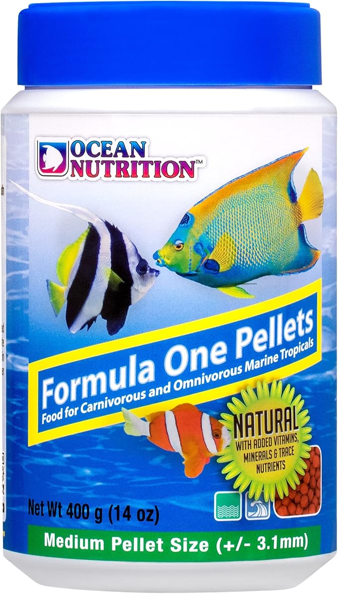 Ocean Nutrition Fish Food - Tropical Fish Food, Soft Moist Sinking Pellets, High Protein(41%) Guppy Fish Food, Fish Food Flakes Alternative, 14 oz (400 g), Medium Pellet