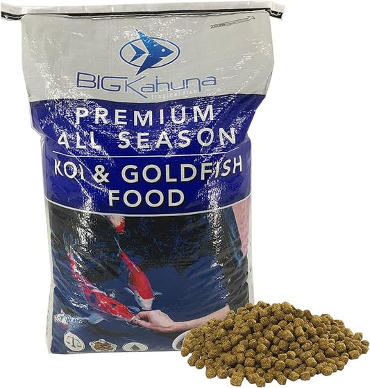 Big Kahuna Koi Fish Food for Ponds 45lbs - Koi Food for Pond Fish Food Pellets – 3/16-1/4 Floating Pond Pellet