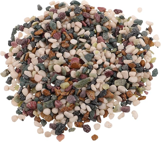 WOONEKY Black Sand Small Aquarium Stones Fish Tank Bottom Decorative Gravel 3-6mm Pebble Substrate