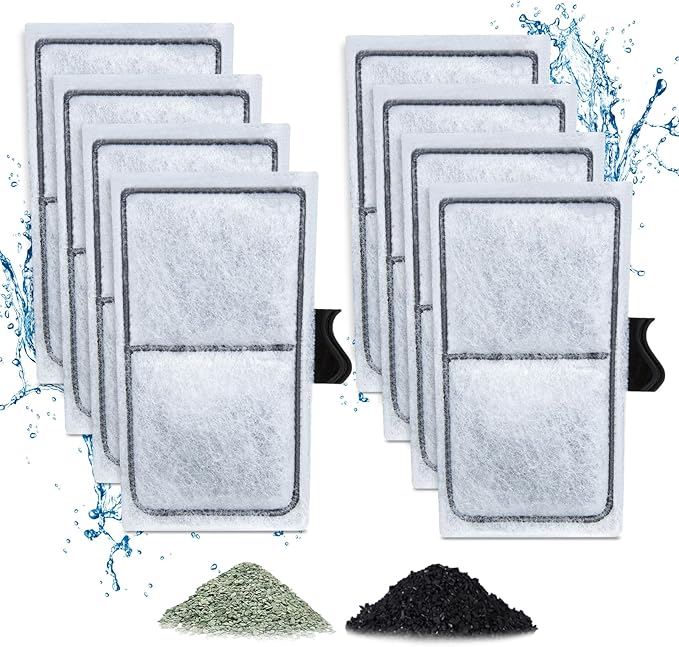 8 Pack Filter Cartridges for Filter, Replacement Filter Cartridges for Top Fin EF-S Element and BF5 BETTAFLO