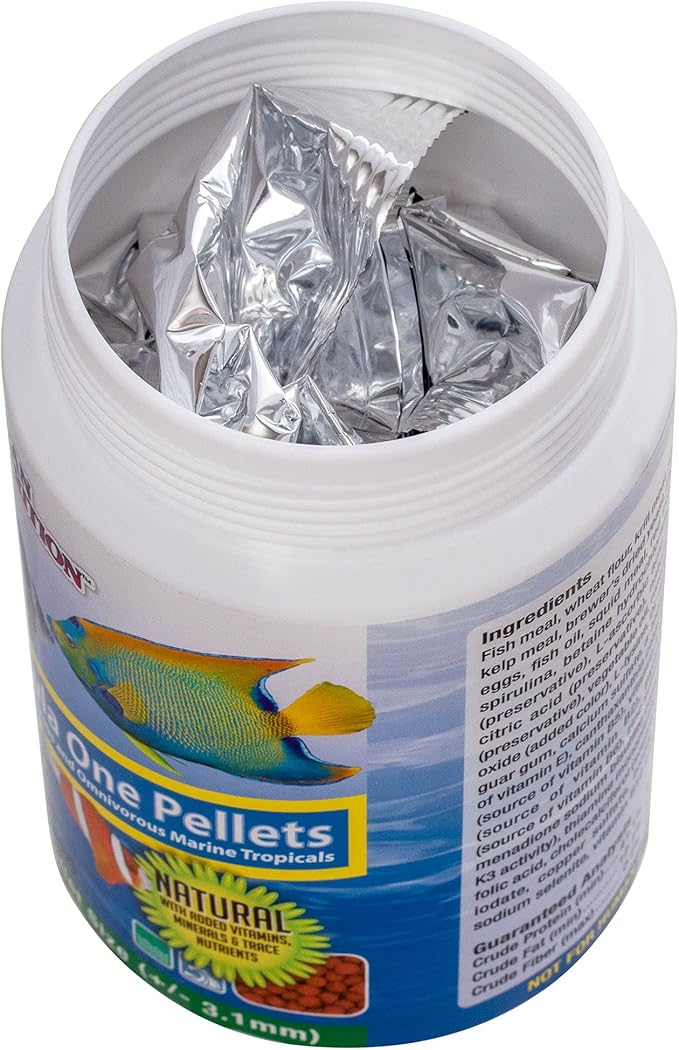 Ocean Nutrition Fish Food - Tropical Fish Food, Soft Moist Sinking Pellets, High Protein(41%) Guppy Fish Food, Fish Food Flakes Alternative, 14 oz (400 g), Medium Pellet