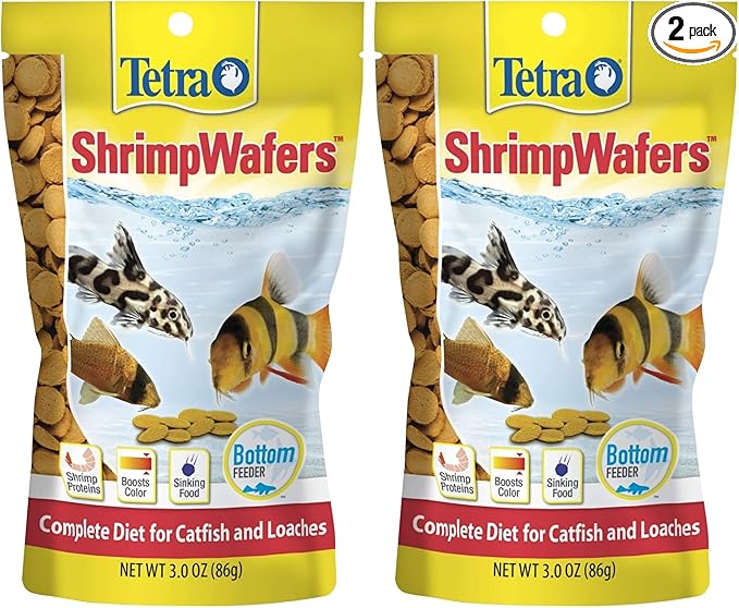 Tetra ShrimpWafers Complete Diet for Catfish and Loaches 3 Ounce,(Pack of 2)