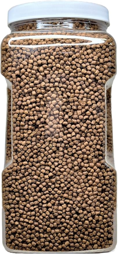 Cichlid Pellets, 45% Protein Floating 4.5mm (5/32") Pellets for Oscars, Central American, South American Cichlids…8oz Small Jar
