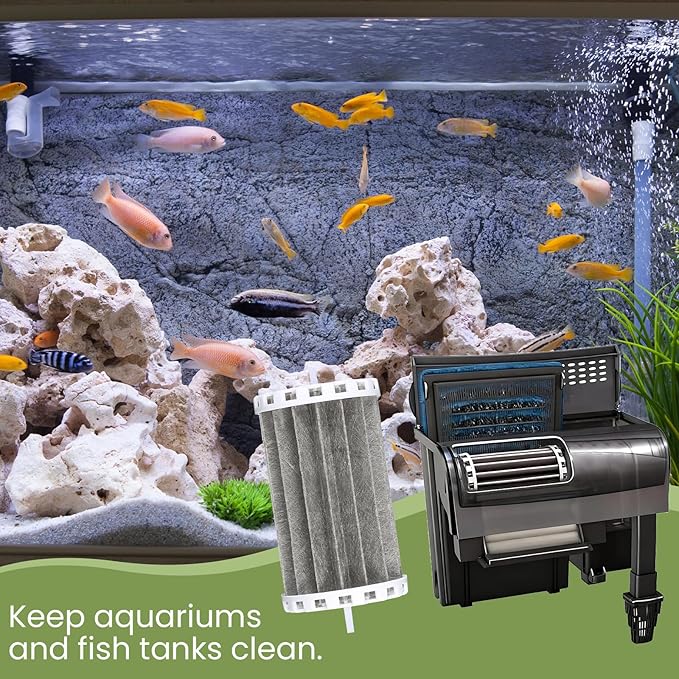 Aquarium Filter Compatible with Marineland Penguin 150/150B Power Filters,Bio-Wheel Assembly PRBW150B,Replacement Fish Tank Filter Parts,2 Pack