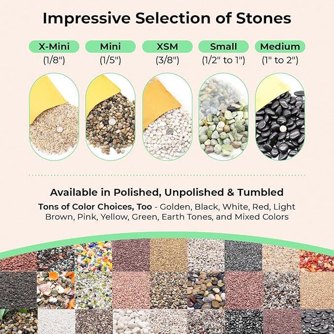 White Rocks for Plants. White Decorative Polished Pebbles. 1 to 2 Inch – 10lbs for Plants, Garden, Succulents, pots, Plants (MD (1 to 2 Inch), White - Lightly Polished, 10)