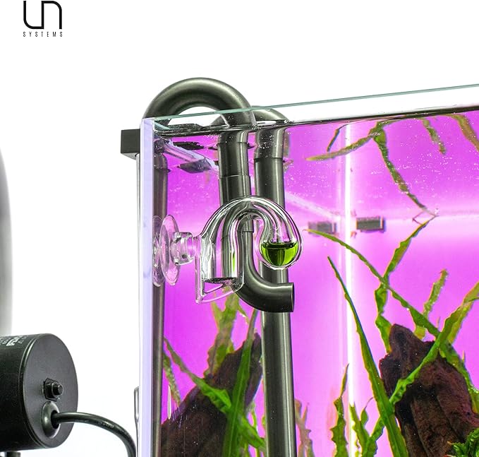 Ultum Nature Systems CO2 Drop Checker - Glass CO2 Drop Checker for Aquarium, CO2 Aquarium Kit with Solution, CO2 Monitor Complete Set for Planted Aquariums - Drop Checker Suction Cup Mount (SD)