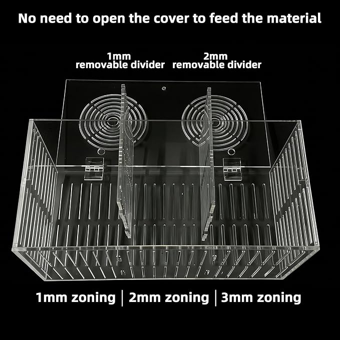 Acrylic Breeding Box Fish Trap Aquarium Container, Acclimation Isolation for Tank Breeder Separator for Fish