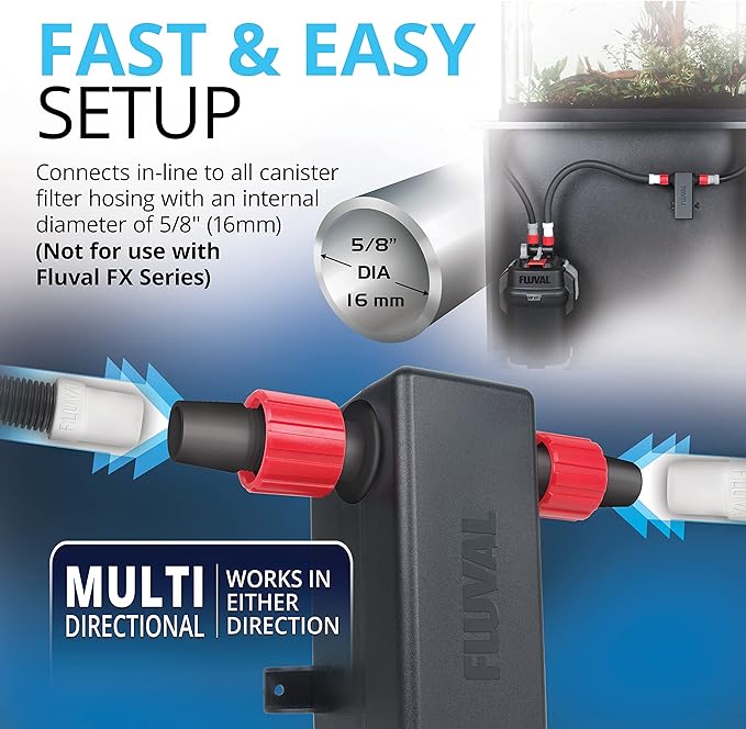 Fluval in Line UVC Clarifier for Aquarium Filters