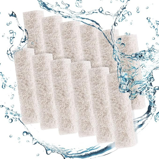 TOYMIS 12 PCS Ammonia Reducer Specialty Filter Pads for Aqueon Quietflow LED Pro Model 10, High-Density Sponge Fish Tank Filter Cartridges for Aquarium Water Filtration