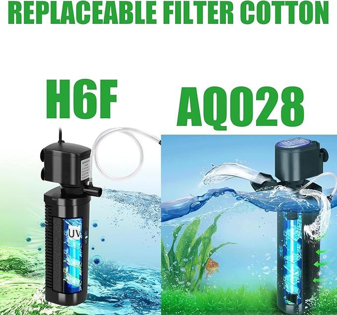 coospider-repta AQ028 H6F 390F Aquarium Filter Replacement Filter Sponge 4 for use with AQ028 H6F 390F Filter