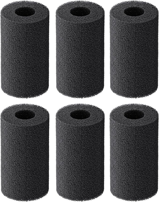Pawfly 6 Pack Pre-Filter Sponge, Aquarium Filter Sponge 1" Intake Sponge Foam Roll for Small Fish Shrimp Fry Fish Tank Covers Accessories