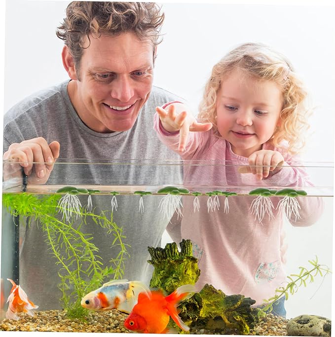 TEHAUX 36pcs Artificial Floating Duckweed Plant Artificial Foliage Pond Decor Pond Scenery Aquarium Fish Tank Decoration