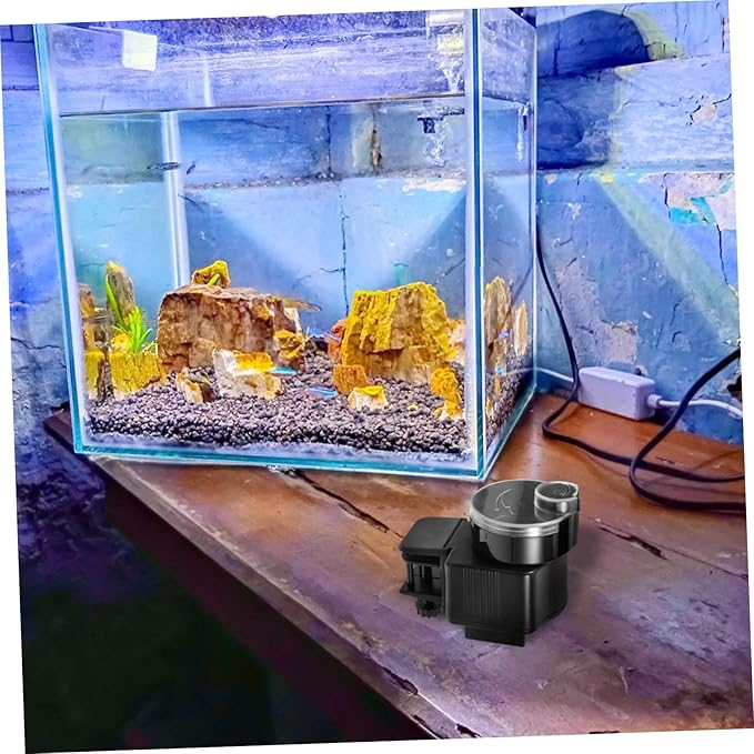 Happyyami Automatic Fish Feeder for Aquarium Electric Fish Food Feeding Tool with Timer and Betta Vacation Feeding Solution