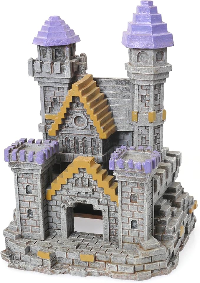 Rosewood 3D Block Castle Fish Tank/Aquarium Ornament, Small