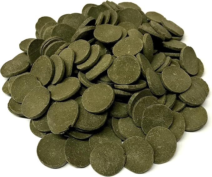 Premium Sinking Spirulina Algae Wafers Ideal for Plecos, Catfish, Shrimp, Snails, and Other Bottom Feeding Fish 5 lbs. Jar (18 mm Spirulina)