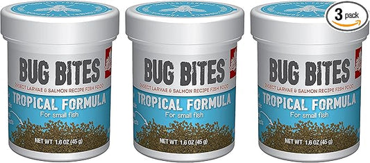 Fluval (3 Pack) Bug Bites Tropical Formula for Small to Medium Fish