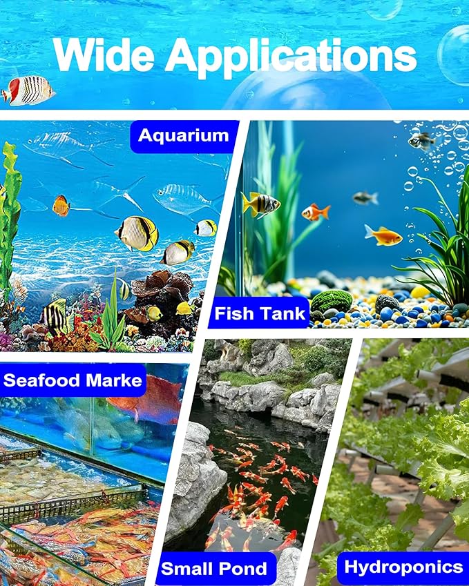 Air Stone for Aquarium Fish Tank, 2 Inch Air Stone Disc Bubbler, Aerator Diffuser with 2 Control Valve, Air Pump Accessories for Nano Buckets Small Ponds Hydroponics and DWC Reservoirs, 4 Pack