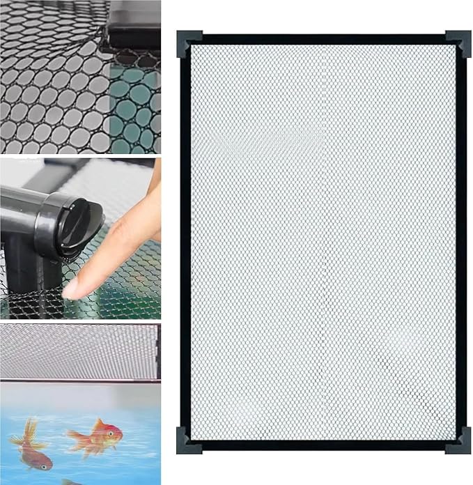 Mesh Screen Netting for Fish, DIY Magnetic Aquarium Lid Mesh Cover Replacement Multiple Sizes(80cmx40cm)