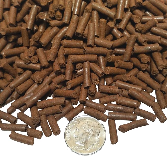 5-Type 1/8" x 7/16" Sinking Sticks of Multi-Worms, California Blackworms, Tubifex Worm, Earthworms, Bloodworm Sticks for Shrimp, Snails All Tropical Fish - 1/4-lb