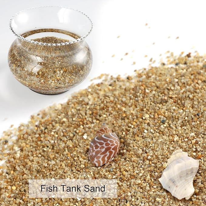 11LB 0.03-0.08 Inch Sand 100% Natural Stone Sand for Aquarium Silica Sand for Fire Pit Decorative Sand for Landscaping Coarse Sand for Fish Tank