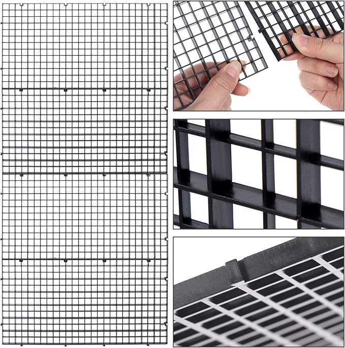 OBANGONG 6 Pcs Grid Divider Tray Egg Crate 11.8inch Louvre Aquarium Fish Tank Bottom Isolation