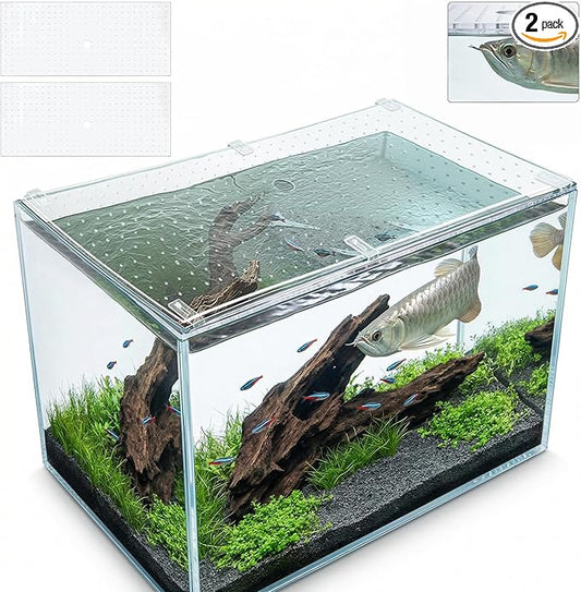 2 Pcs Aquarium Fish Tank Lid Cover for 20/29/40 Gallon Fish Tank 29 X12 in Polycarbonate Cuttable Canopy Top Net Aquariums Cover Fish Tank Hood