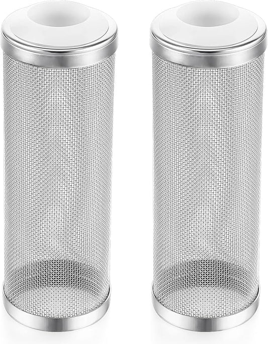 2PCS Filter Covers Aquarium, 16mm Stainless Steel Filter Intake Guard Aquarium, Metal Fish Tank Mesh Intake Strainer, Metal Prefilter Tube Net Cover, Shrimp Tank Accessories for Fish Tanks Inlet Pond