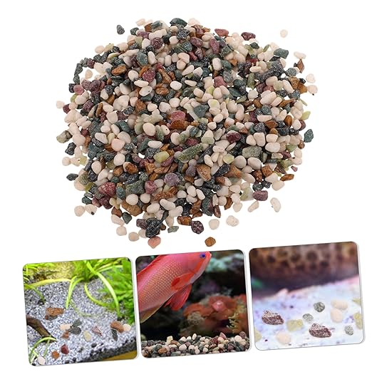 Toyvian Decorative Rocks for Potted Plants Aquarium Stones Black Sand for Fish Tank Realistic Stream Stones Fish Tank Grit Space Efficient for Small Aquariums