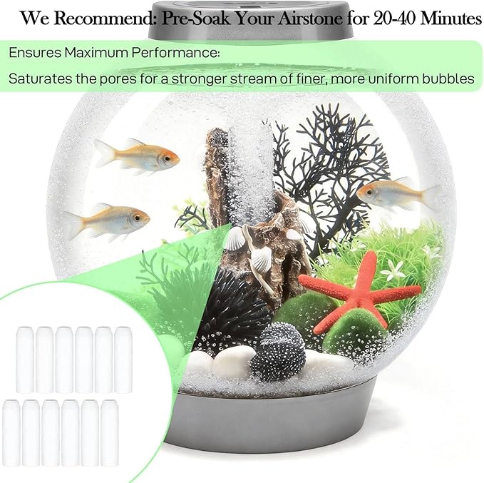Filter Replacement Kit Compatible with BiOrb Aquariums: Foam and Carbon Rings Filter with Air Stone - 10 Carbon, 10 Foam, 10 Air Stones (30 Pack)