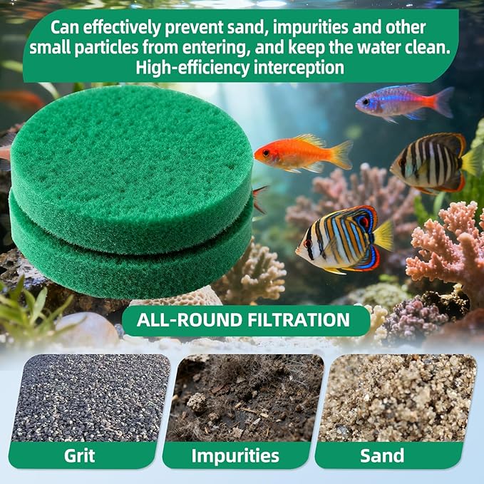 SaferCCTV 24Pcs Fine Filter Pads Water Polishing Pad Compatible with Fx4, Fx5, Fx10, Aquarium Filter Canister Filter Cotton Replacement Pad