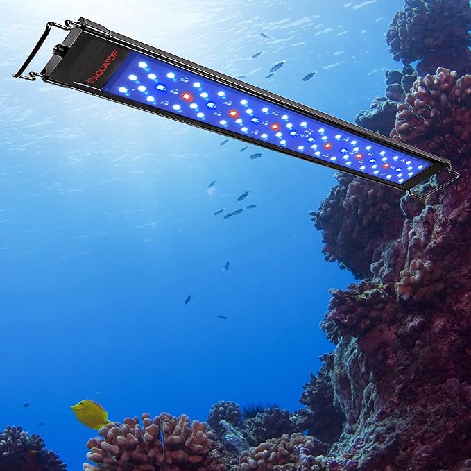 Aquatop SkyAqua Marine LED Saltwater Aquarium Light, 14000K Spectrum – Fits 36-42-Inch Tanks, 3 Position Toggle Switch & Included Remote Control, Aquarium Lights for Fish Tanks, UL & CSA