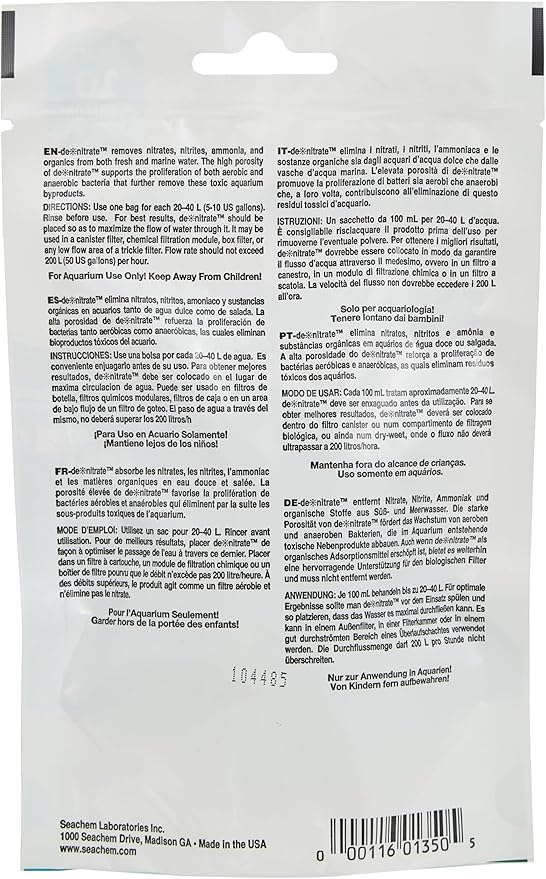 de*nitrate, 100 mL bagged