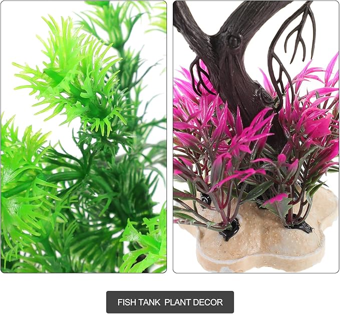 iplusmile Fish Tank Decorations, Artificial Aquarium Plants Tree Landscaping Decor Accessories Ornaments