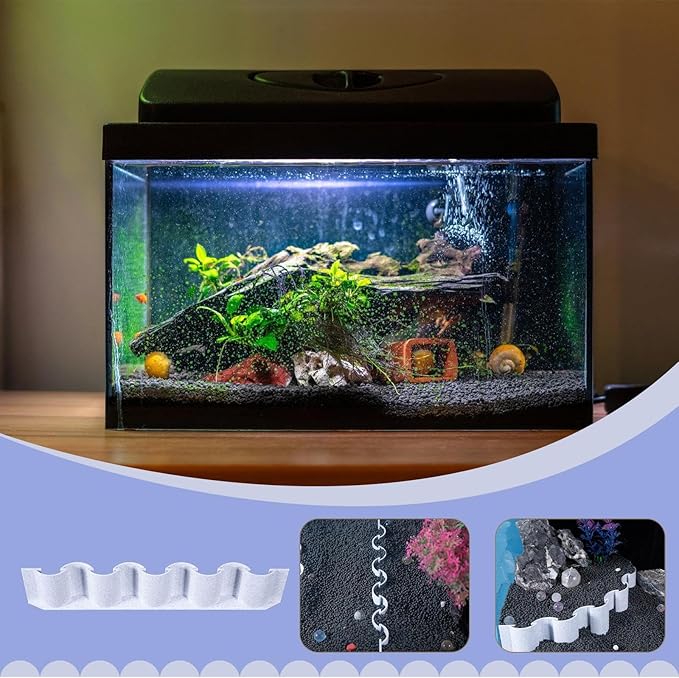 Aquarium Substrate Divider – Tank Gravel Separation Panel, Sand Partition Fence Grid | Mud Isolation Barrier Board, Decorative Landscaping Accessory for Water Grass, Fish Tank Setup, Soil Control