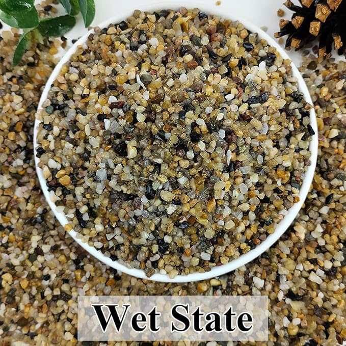 YISZM 10lbs Aquarium Gravel, 1/8"(2-4mm) Natural River Rocks Succulent Cactus Pea Gravel for Plants, Fish Tank, Decorative Pebbles for Gardening, Flower Pots, Vase Fillers, Landscaping