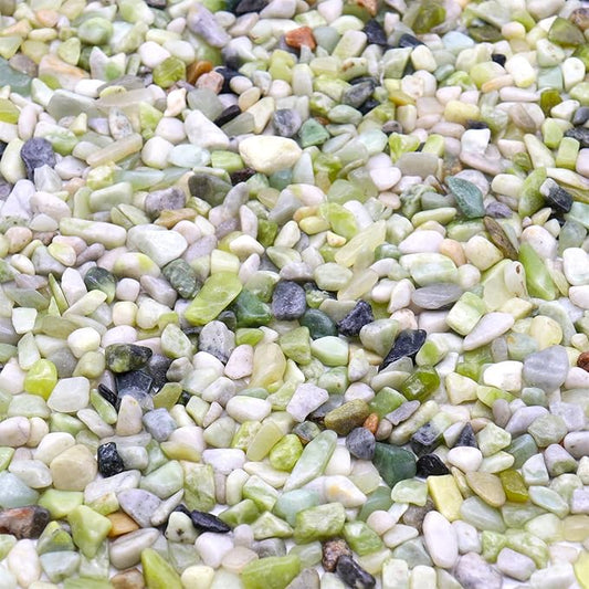 Rocks for Plants. Green Jade Decorative Polished Pebbles. 1/5 Inch – 2 lbs for Garden, Vase fillers, Crafting, Succulents, pots, Plants (Mini (0.2 Inch), Green Jade - Polished, 2)