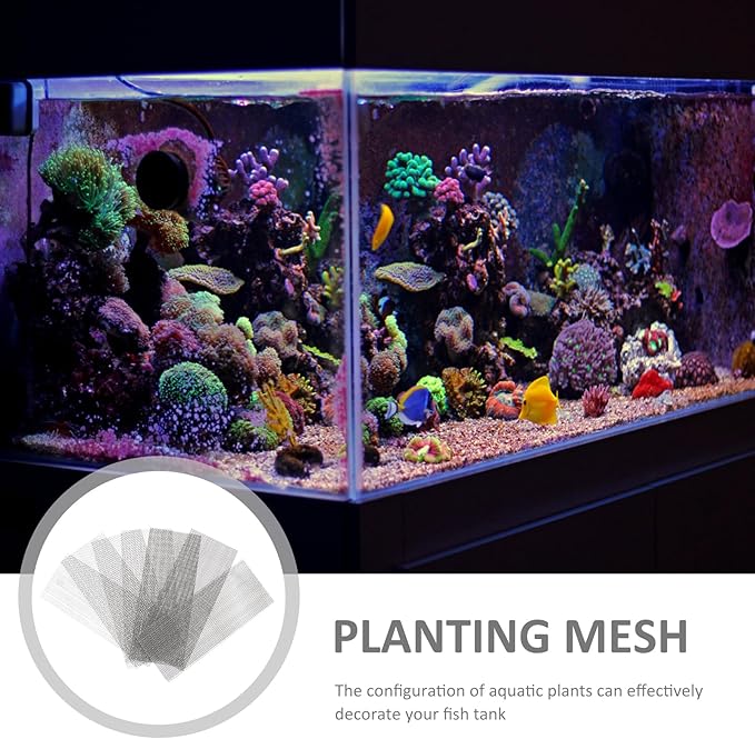 Beaupretty 10pcs Aquatic Planting Mesh Moss Fixed Net Stainless Steel Net Aquatic Moss Mesh Fish Tank Accessory Aquarium Grass Fixed Fish Tank Plant Plant Aquarium s