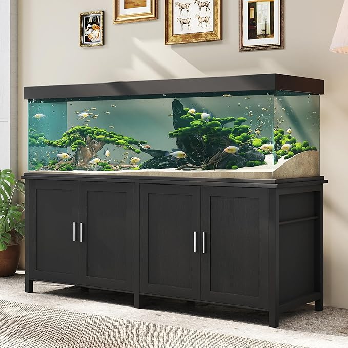 Miereirl 180-200 Gallon Fish Tank Stand, Heavy Duty Aquarium Stand,Fits 125/150/180/200 Gallon Tank Stand, Cabinet Storage for Fish Tank, Turtle Tank, Reptile Terrarium, 2200 lb Capacity