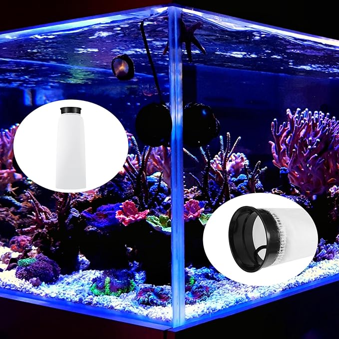 Jecery 8 Pack 2.75 Inch 225 μm Filter Sock Fits All 2.75" Filter Sock Holders Bags for Ponds Sumps Overflow Fish Tank Saltwater Aquarium