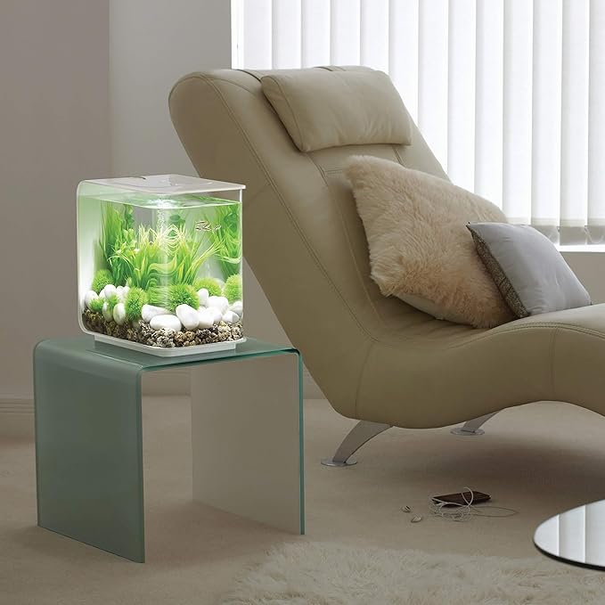 biOrb Flow 15 Aquarium with LED - 4 Gallon, White