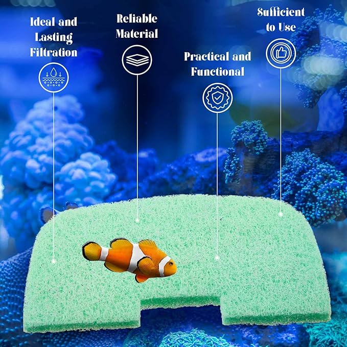 Threlaco 10 Pack Compatible with Fluval 106/206/107/207 Phosphate Remover Pads, Aquarium Canister Filter Media Replacement Pads for Fish Tank (Green)