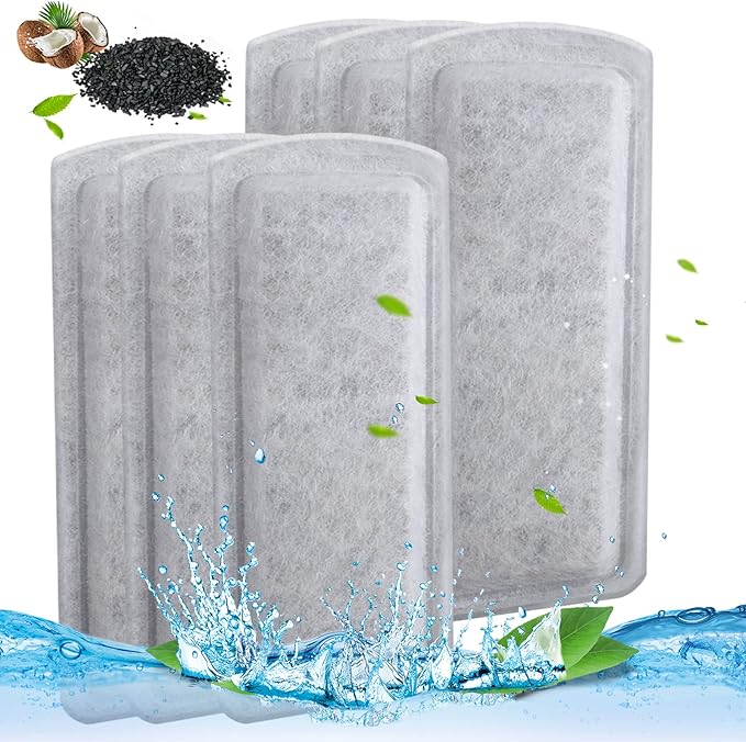 6/12 Pack Fish Tank Filter Cartridges for Marina Slim Filters S10/S15/S20 - Quadruple Filtration - Replacement Filter Cartridges for Marina Slim Filters