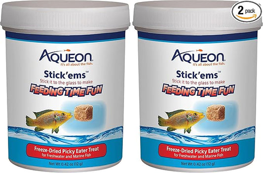 Aqueon Stick'ems Freeze-Dried Picky Eater Pet Fish Treat (Pack of 2)