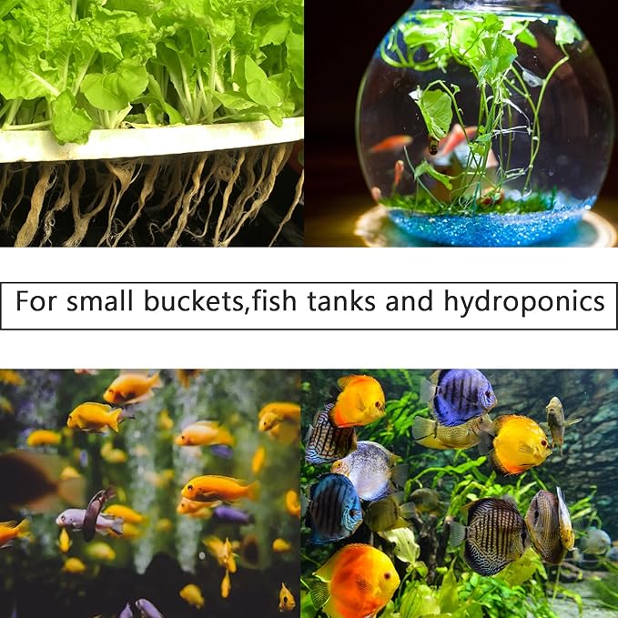 AQUANEAT Aquarium Air Stones 0.6 inch 12Pack, Bubble Stone, Fish Tank Airstones, Aerator Stone Bubble Diffuser, Air Pump Accessories for Aquariums, Fish Tanks, and Hydroponics