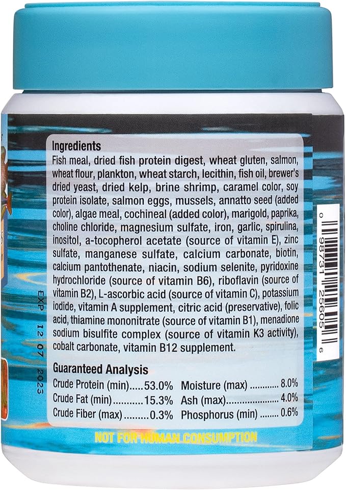 Ocean Nutrition Community Formula Flakes Fish Food - Natural Ingredient Fish Food Flakes for Freshwater Fish - Supports Health & Coloration, Made in USA, 2.5 oz (70 g)