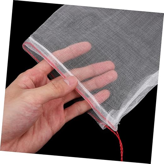 MAGICLULU 100pcs Drawstring Mesh Bags for Sand Washing Machine Net for Fish Tank Cleaning Debris Removal Essential Aquarium Maintenance Tool