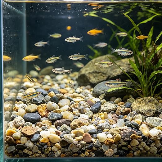 10LB Decorative River Rocks Gravel -2/5/'' Mixed Color Gravel for Vase Filling, Flower Pot Paving. Gravel for Garden Decoration,Landscaping,Aquarium Aquascape Gravel, Fish Tanks Gravel.
