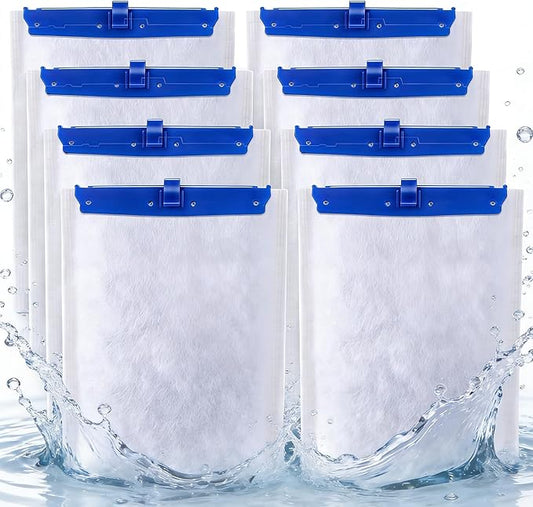 8-Pack Large Replacement Filter Cartridges for Whisper Bio-Bag Filters, Compatible with Whisper 20i/40i/IQ20/30/45/60 & PF20/30/40/60 Power Filters 200/350